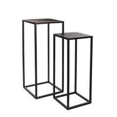 Homedeco Table Goa S/2 D25/30*60/70cm