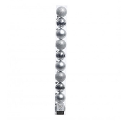Christmas Bauble Ball Plastic 60mm X10 Ass.