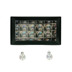 Christmas Bauble Ball 25mm Clear X24