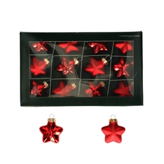 Christmas Bauble Ball 40mm Star X12
