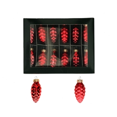 Christmas Bauble Pine Cone 60mm X12