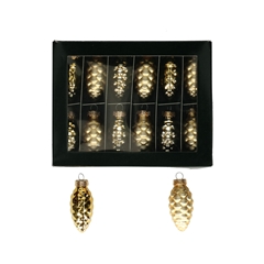 Christmas Bauble Pine Cone 60mm X12