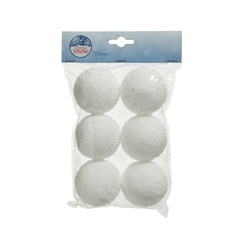 Christmas Bauble Snowball 6cm X6