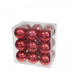 Christmas Bauble Ball Plastic 80mm X18