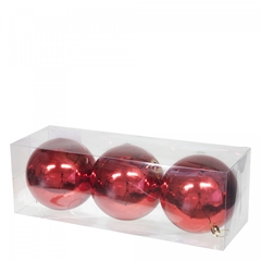 Christmas Bauble Ball Plastic 120mm X3