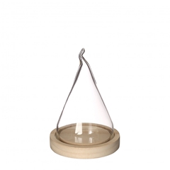 Glass Cloche Flame D10/12*17.5cm