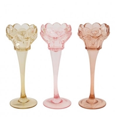 Candlelight Flower Glass D08*20.5cm