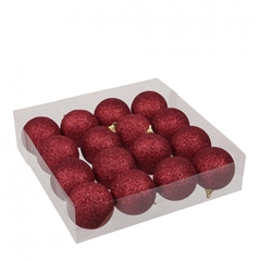 Christmas Bauble Ball Plastic Spark.60mm X16