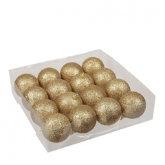 Christmas Bauble Ball Plastic Spark.60mm X16