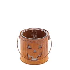 Halloween Tea Light Holder Pumpkin D11*10cm