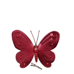 Christmas Deco Butterfly/clip 12*9.5cm