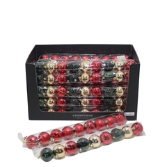 Christmas Bauble Ball Plastic 60mm X9 Ass.