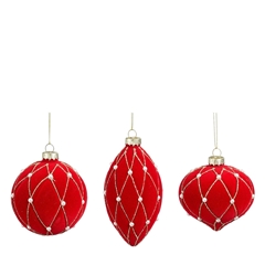 Christmas Bauble Ornament 80mm Ass