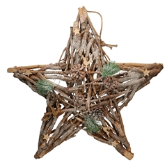 Christmas Natural Star Branches Deco D60*15cm