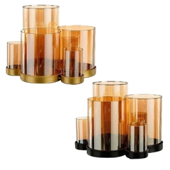 Homedeco Candle Holder Glass D23*17cm