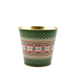 Christmas Zinc Esra Pot D16.5*16cm