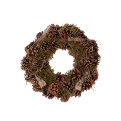 Sale Christmas Wreath D30cm Pinecone Wood