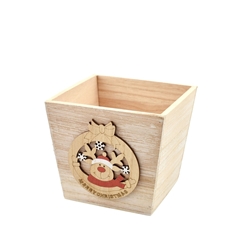 Christmas Wood Reindeer Tray D13*12cm