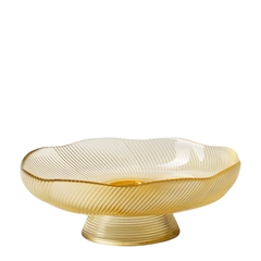Glass Bowl Floriek Foot D23.5*9cm