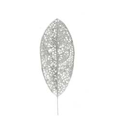Christmas Sticks 10cm Leaf Glitter 14*6cm