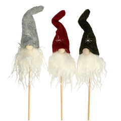 Christmas Sticks 50cm Gnome 12cm