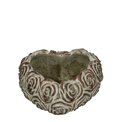 All Saints Stone Planter Heart D16*7cm