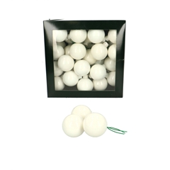 Christmas Bauble Ball/wire 40mm Pearl X36