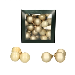 Christmas Bauble Ball/wire 40mm Combi X36