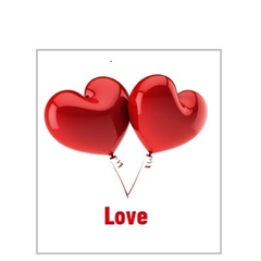 Love Card 7*7cm X20 Love Balloon