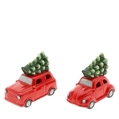 Christmas Led Car+christm.tree 13*7*11cm Ass.