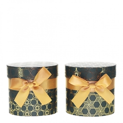 Christmas Hatbox Angele D12.5*12cm Ass.
