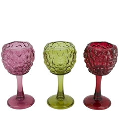 Candlelight Glass Grape/feet D09*17.5cm