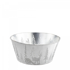 Christmas Zink X-mas Bowl D19.5*9cm