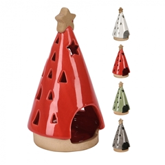 Christmas Tea Light Holder Tree D09*15.5cm