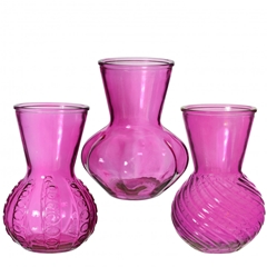 Glass Vase Kristal D6/13*18cm Ass.