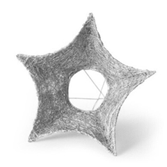 Christmas Bouquet Holder Sisal Star 25cm