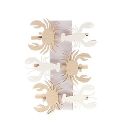 Maritime Deco Pegs Crab/lobster 5cm X6
