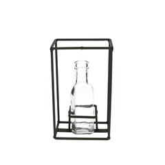 Glass Bottle Rack+1bottle D03/5*16cm