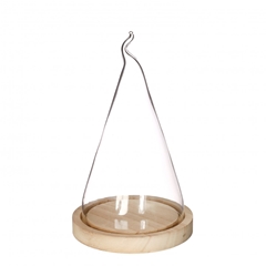 Glass Cloche Flame D12/14*23.5cm