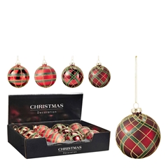 Christmas Bauble Ball 80mm Highland Ass.