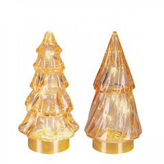 Christmas Led Tree Glass D06*13cm Ass.