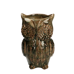 Autumn Ceramica Vase Owl 12.5*11.5*20cm