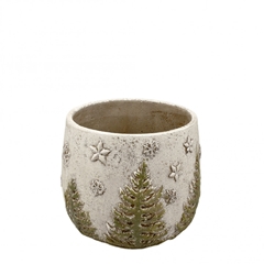 Christmas Ceramics Xmas Pot D15.5*13.5cm