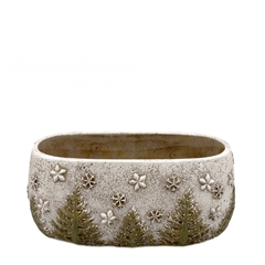 Christmas Ceramics Xmas Tray 24*12*10.5cm