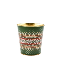 Christmas Zinc Esra Pot D13*13cm