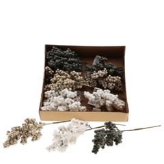 Christmas Deco Frost Berry/wire 8cm