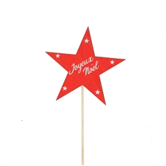 Christmas Sticks 50cm Star Joyeux Noël 9cm
