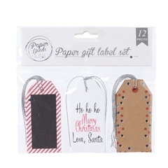 Christmas Labels Merry Christ4*8.5cm X12