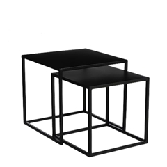 Homedeco Table Goa S/2 D30/35*29/33cm