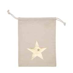 Christmas Bag Star Cotton D18*24cm